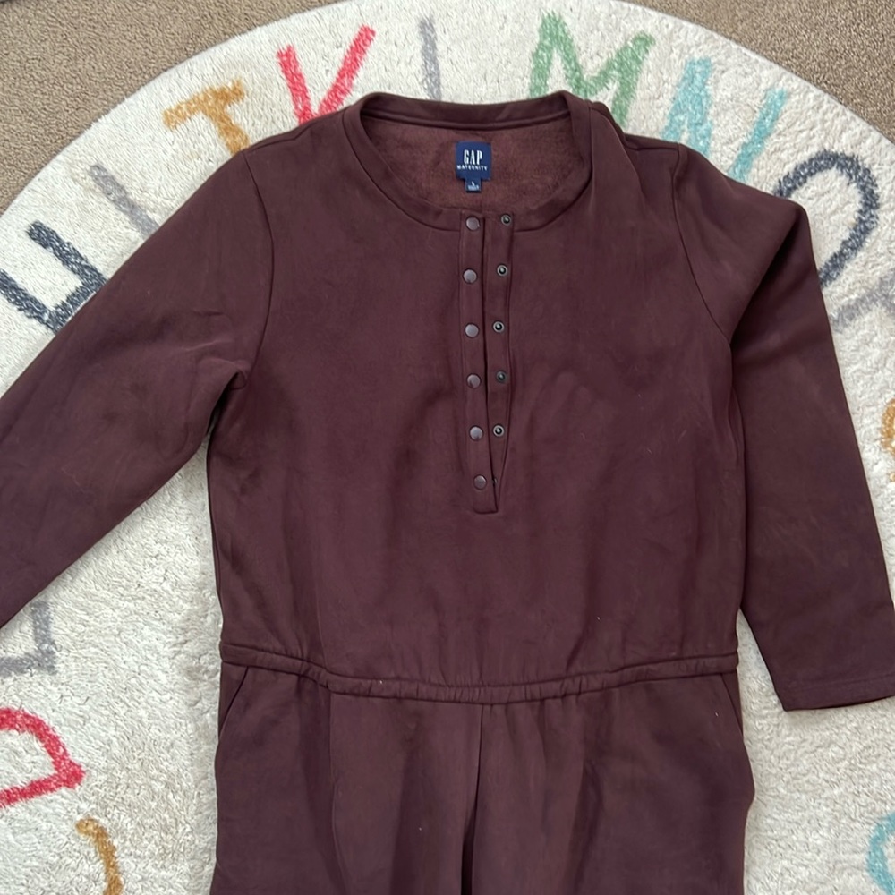 Gap Maternity fleece romper, Size L